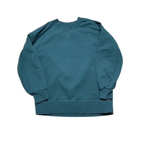 LULULEMON Perfectly Oversized Crew French Terry Jasper Green Size 8 - Picture 2 of 7